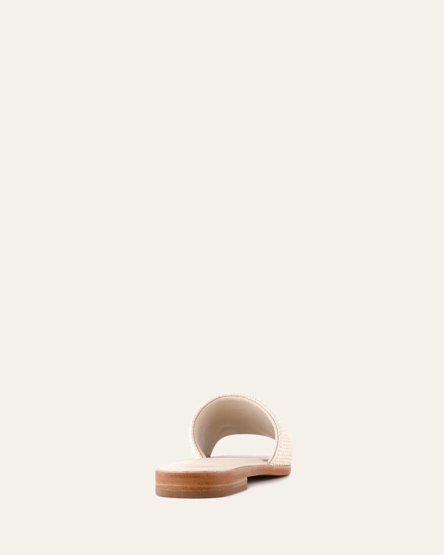 PICASSO FLAT SLIDES OFF WHITE RAFFIA