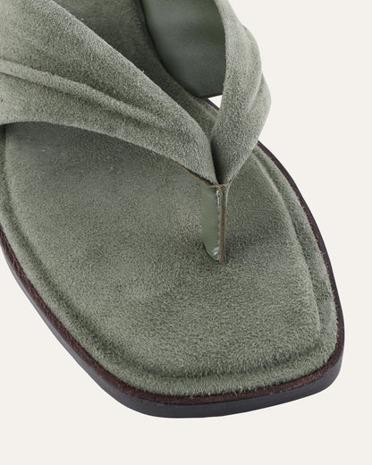 REGGIE FLAT SANDALS SAGE SUEDE