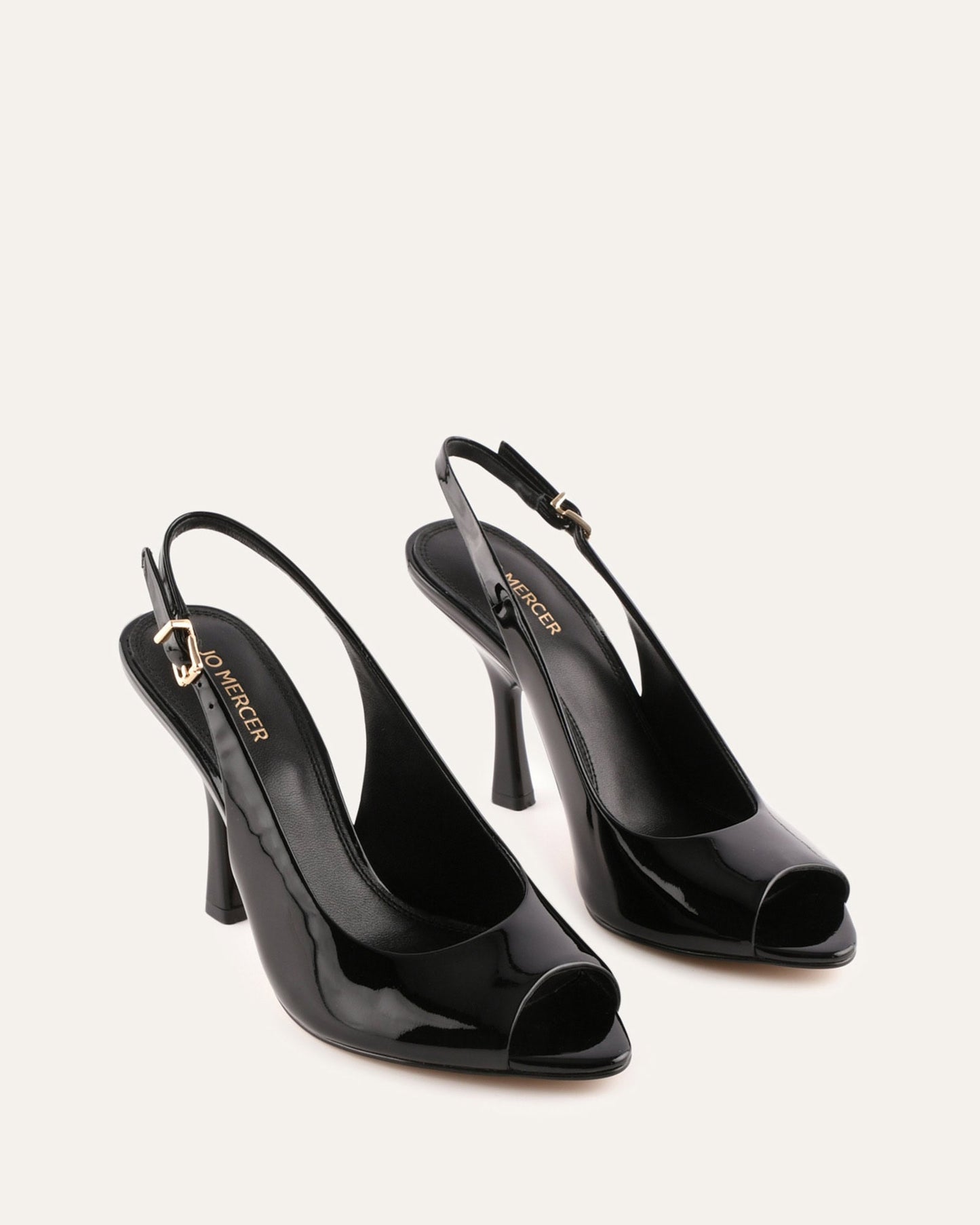 RHODA HIGH HEEL SANDALS BLACK PATENT