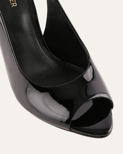 RHODA HIGH HEEL SANDALS BLACK PATENT