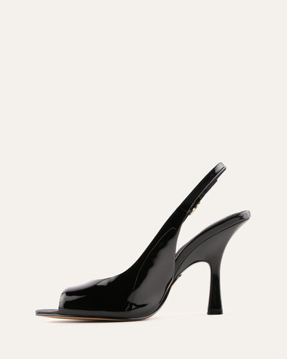 RHODA HIGH HEEL SANDALS BLACK PATENT