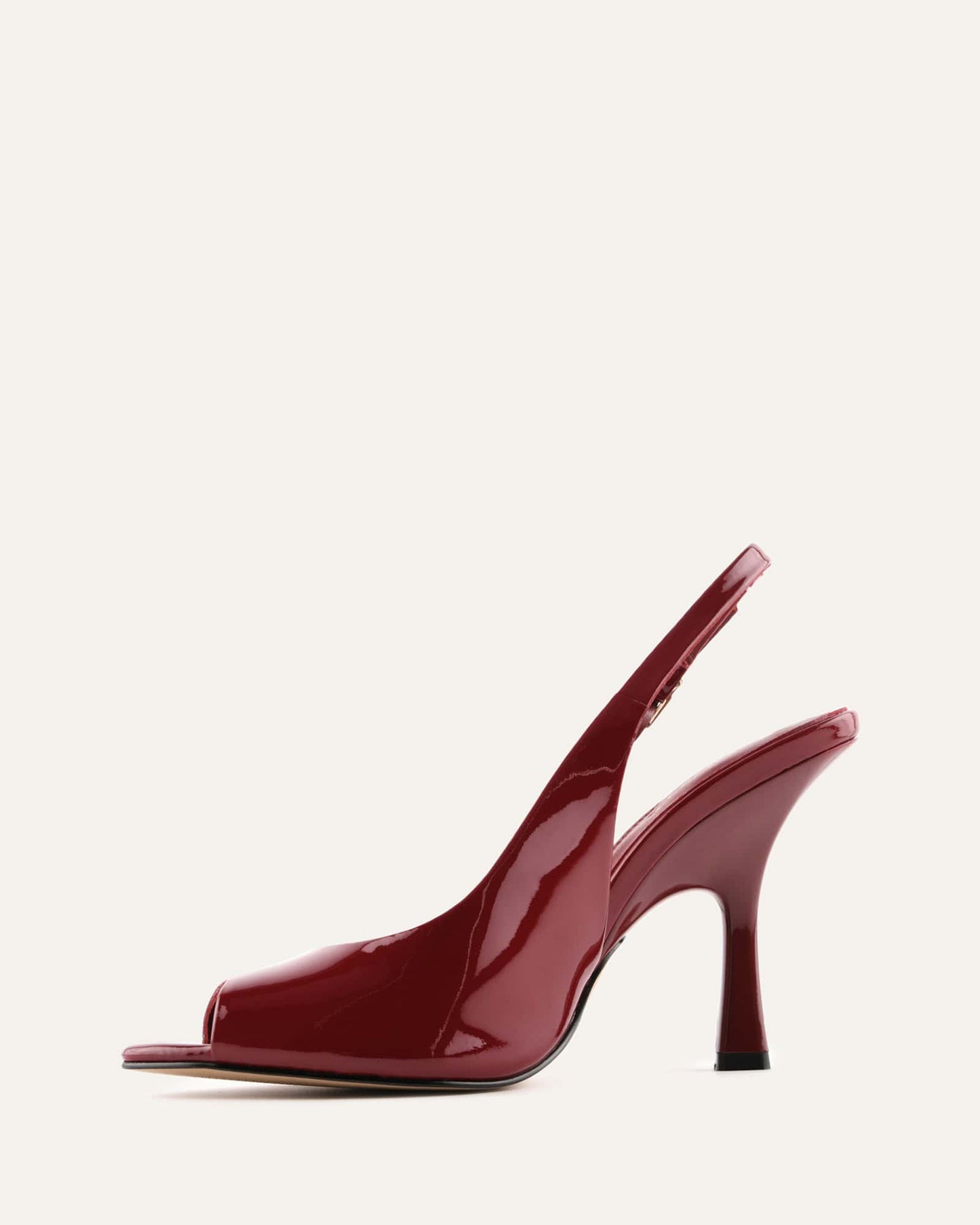 RHODA HIGH HEEL SANDALS RUBY RED PATENT