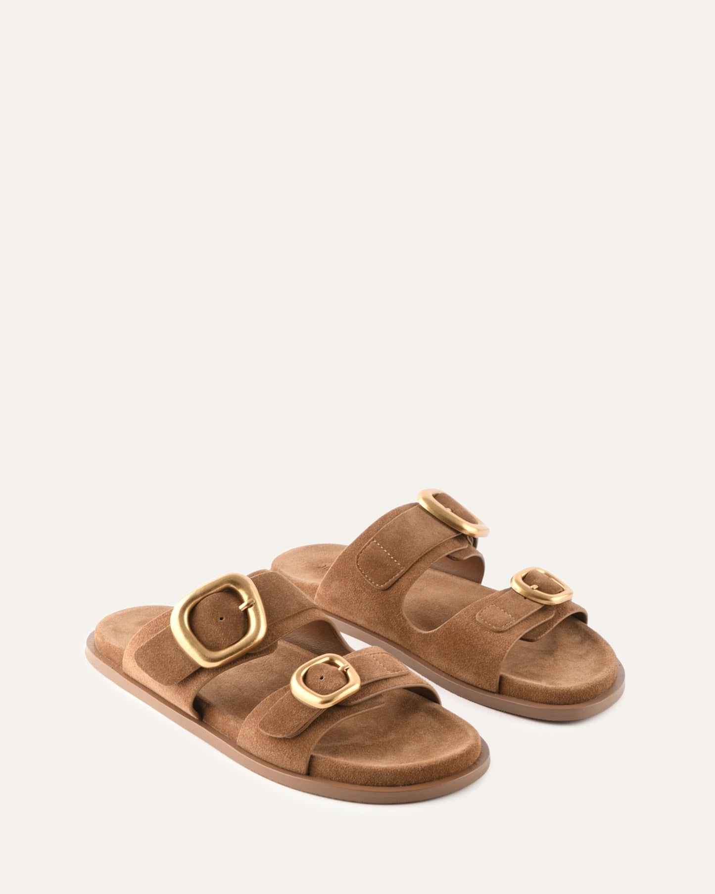 SOL FLAT SANDALS BISCUIT SUEDE