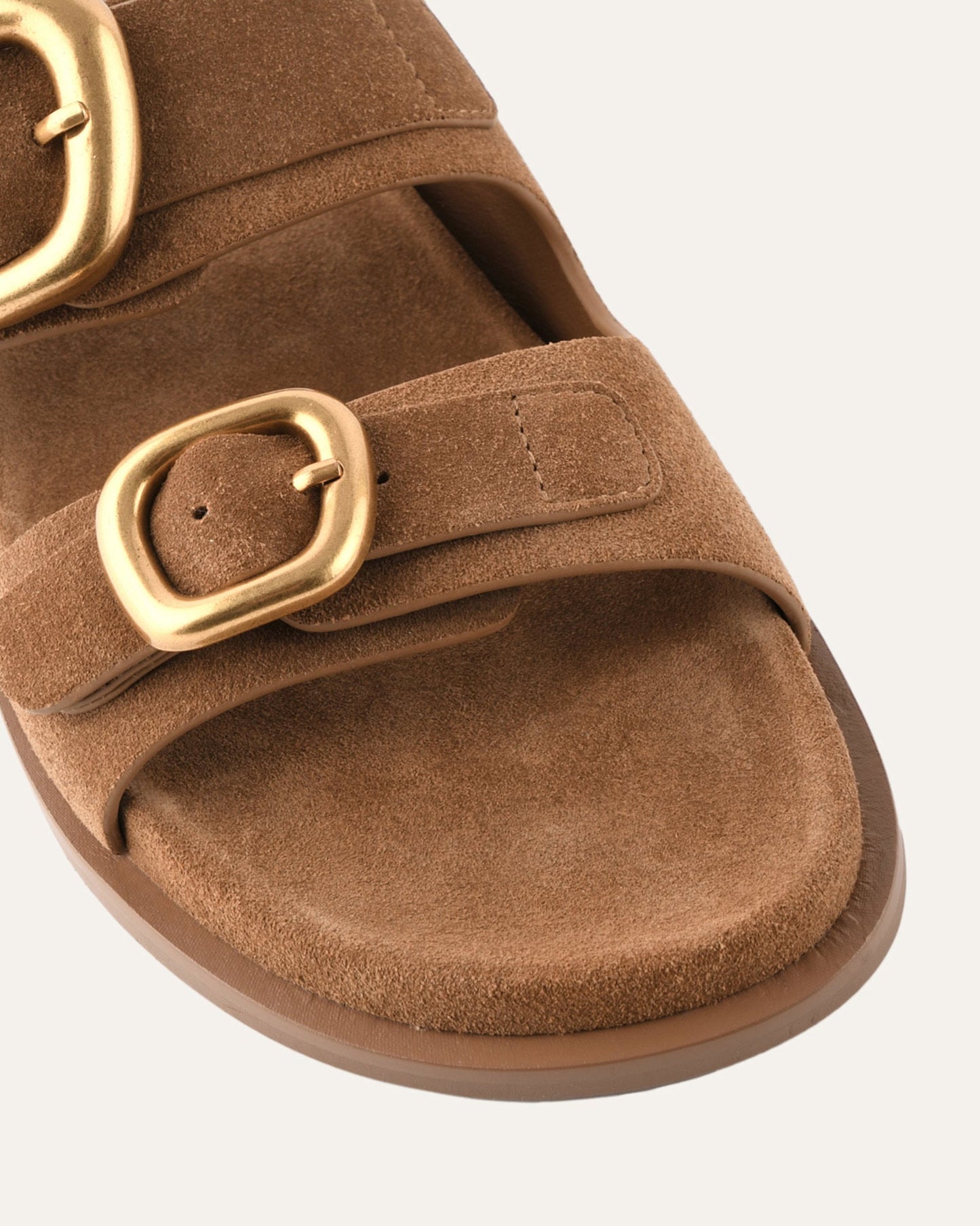SOL FLAT SANDALS BISCUIT SUEDE