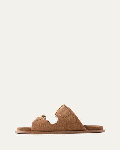 SOL FLAT SANDALS BISCUIT SUEDE