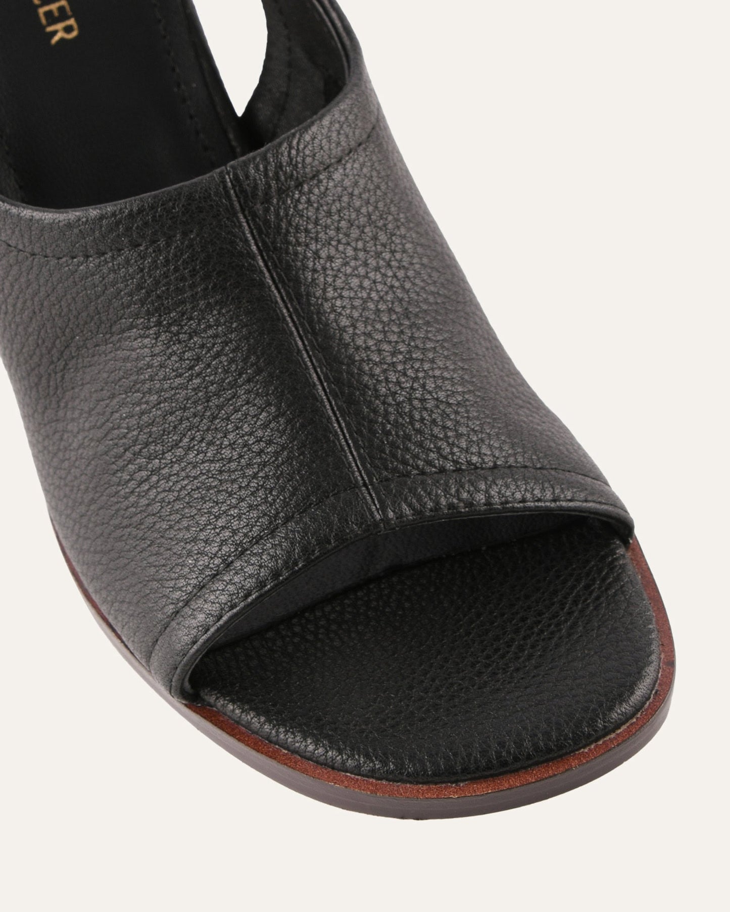 VALARIE HIGH HEEL SANDALS BLACK LEATHER