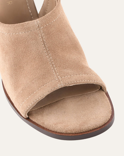 VALARIE HIGH HEEL SANDALS LATTE SUEDE