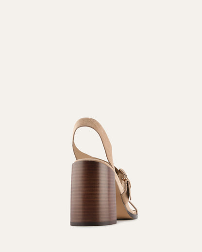 VIRGO HIGH HEEL SANDALS LATTE SUEDE