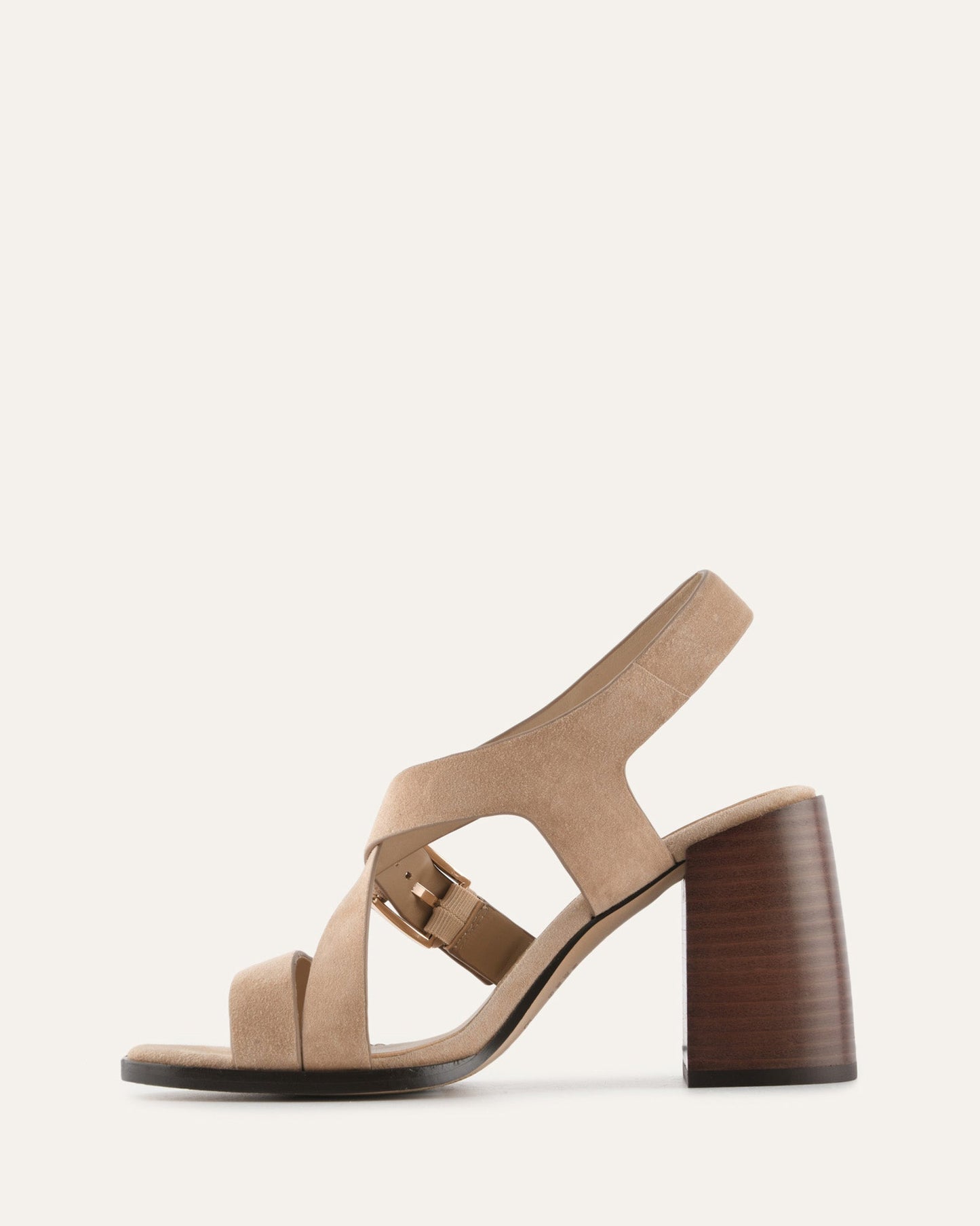 VIRGO HIGH HEEL SANDALS LATTE SUEDE