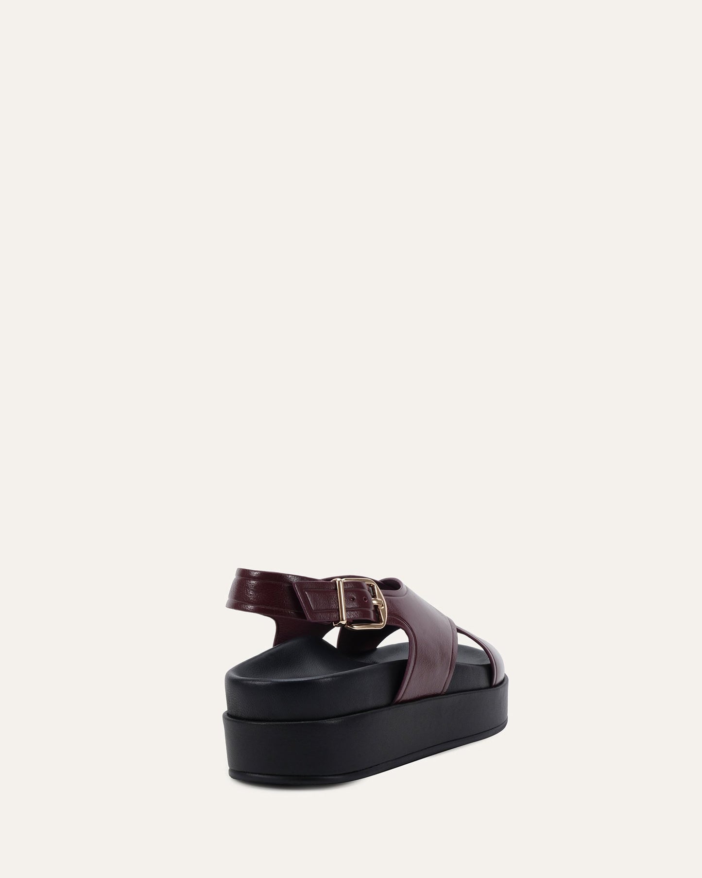 WALT FLAT SANDALS MERLOT LEATHER
