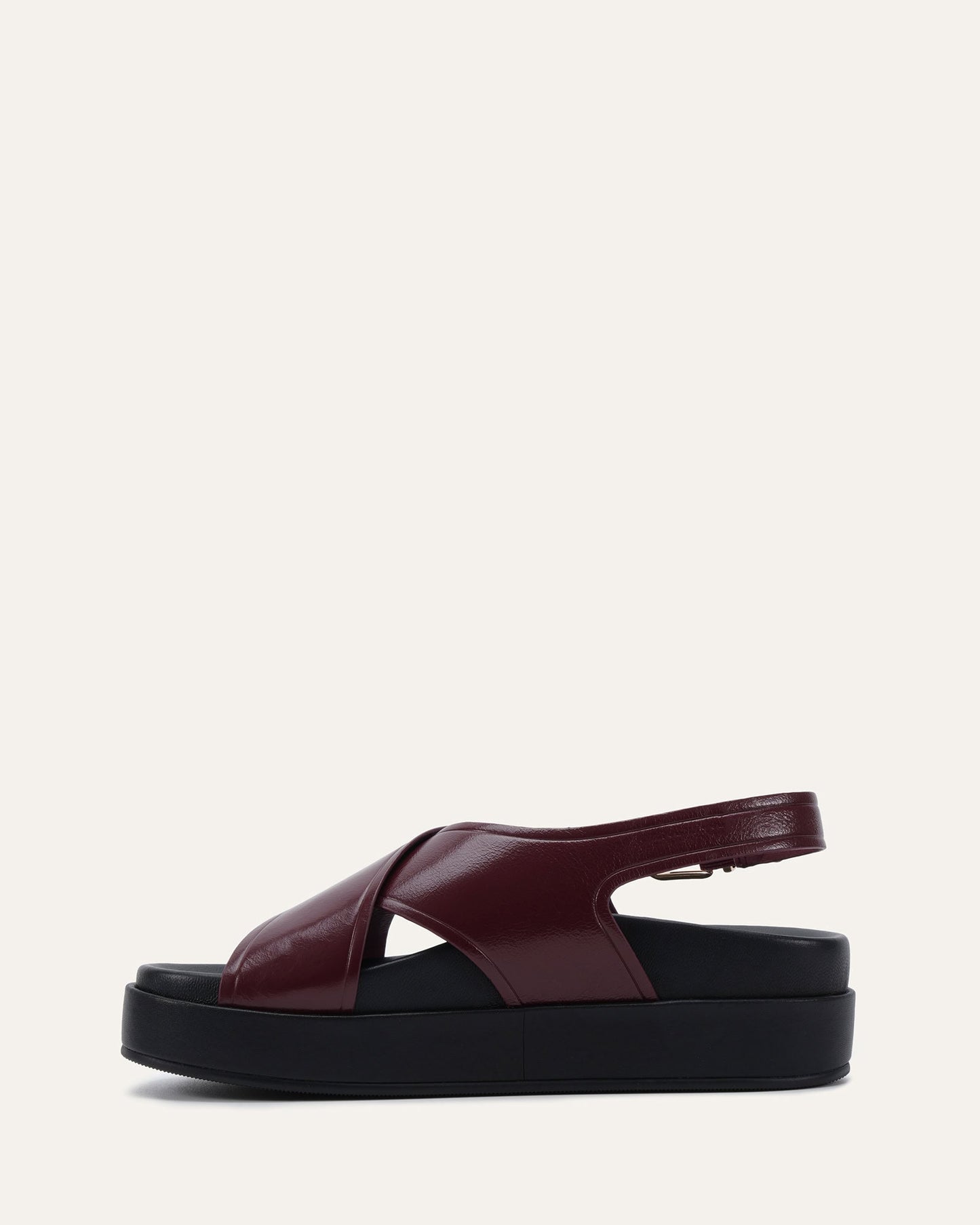 WALT FLAT SANDALS MERLOT LEATHER