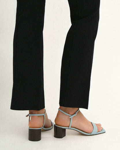 HELEN MID SANDALS DUSTY BLUE LEATHER
