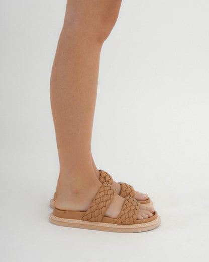 VEGA FLAT SANDALS TOFFEE LEATHER