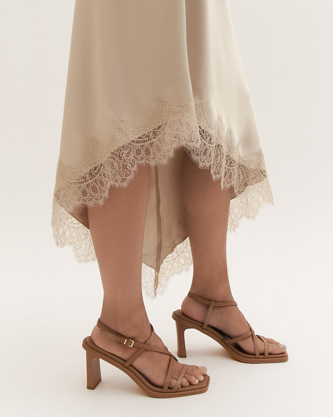 BASK HIGH HEEL SANDALS TAN LEATHER