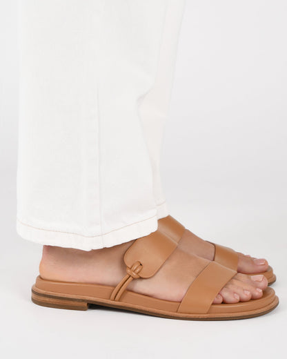 HAYES FLAT SANDALS TOFFEE LEATHER