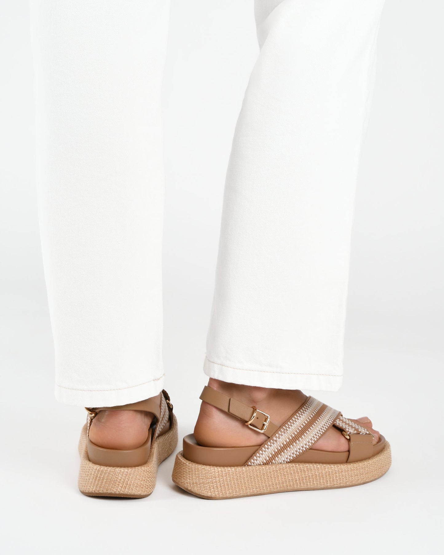 MARLEY FLAT SANDALS TAN MULTI