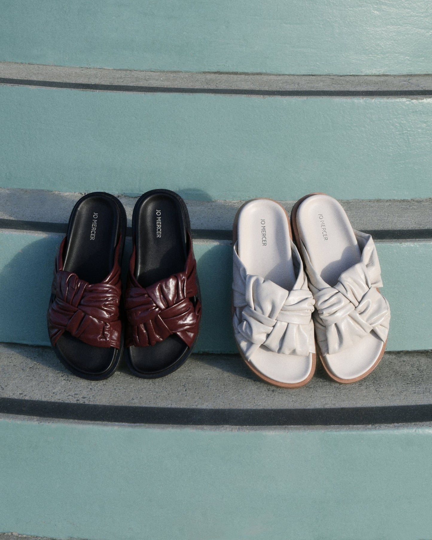 OLLIE FLAT SANDALS MULBERRY LEATHER