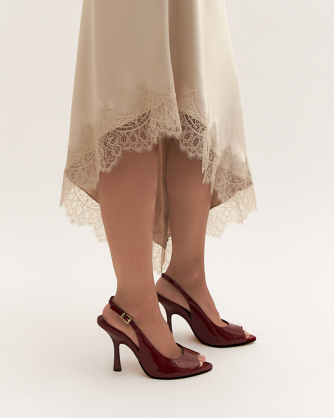 RHODA HIGH HEEL SANDALS RUBY RED PATENT