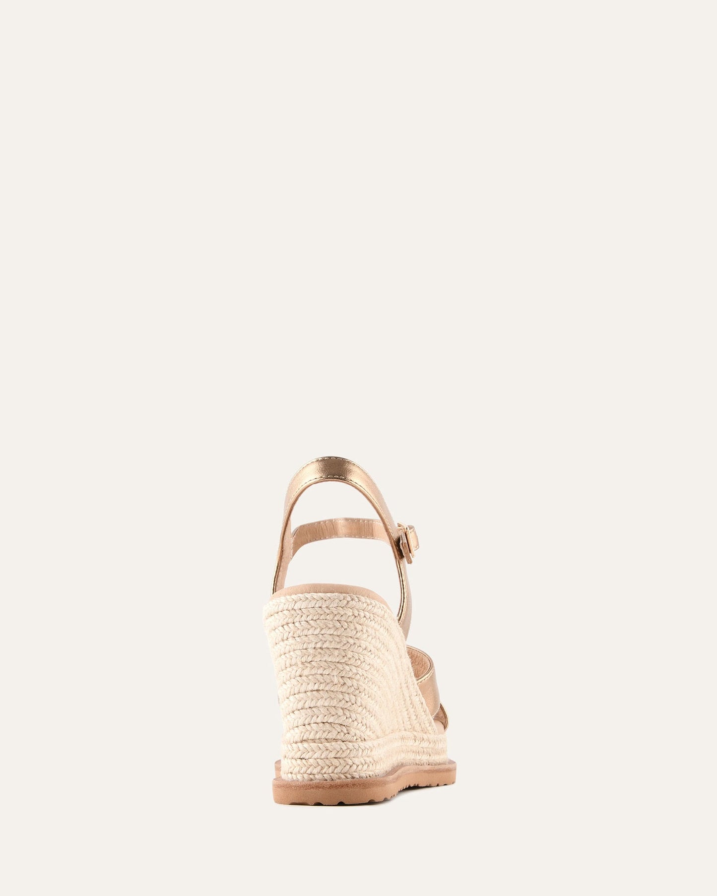 WENDELL HIGH HEEL WEDGES GOLD LEATHER