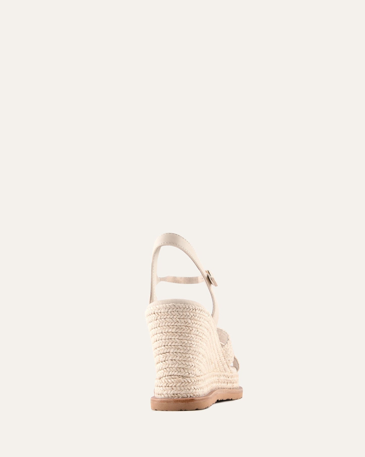 WENDELL HIGH HEEL WEDGES OFF WHITE LEATHER