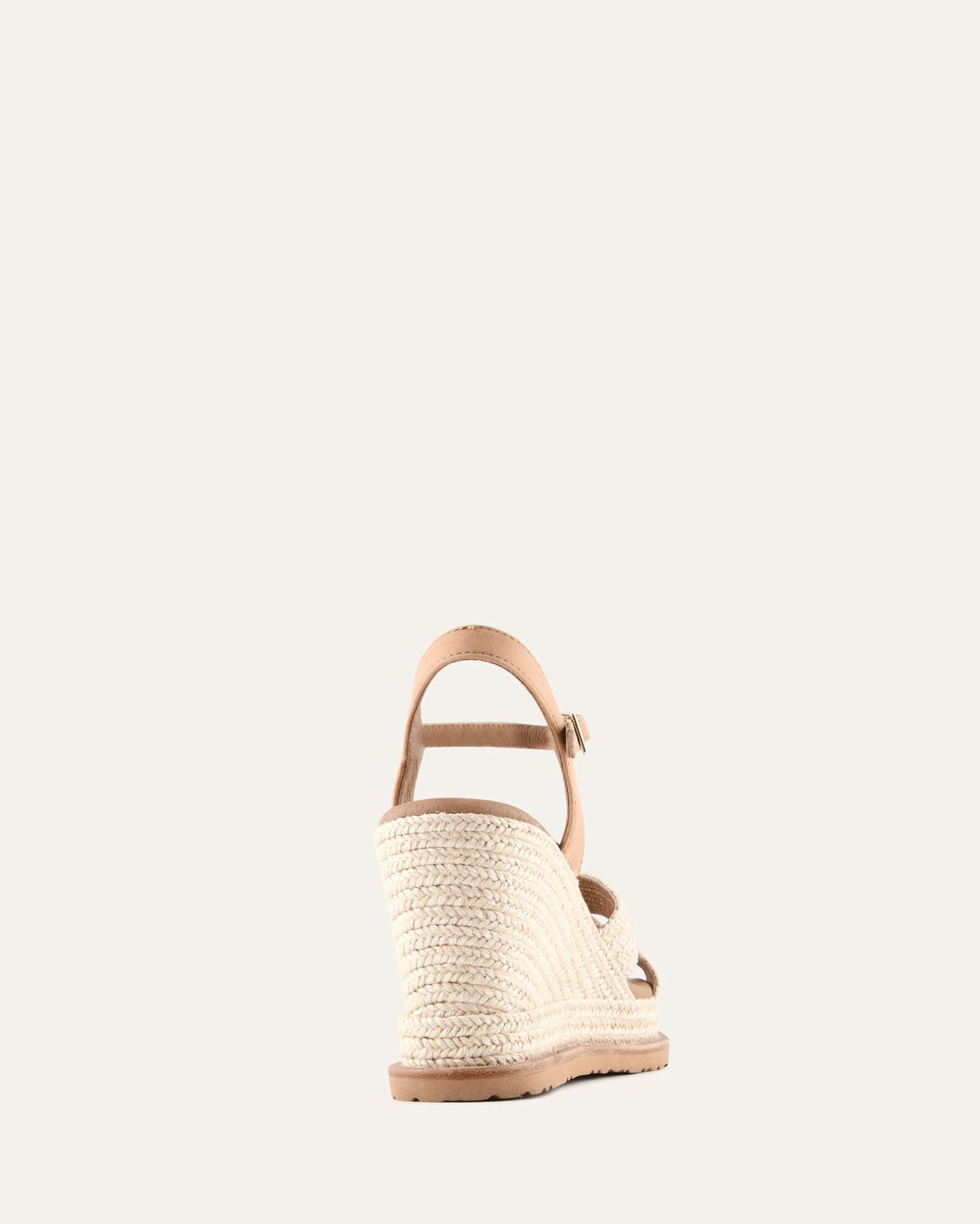 WENDELL HIGH HEEL WEDGES TAN LEATHER