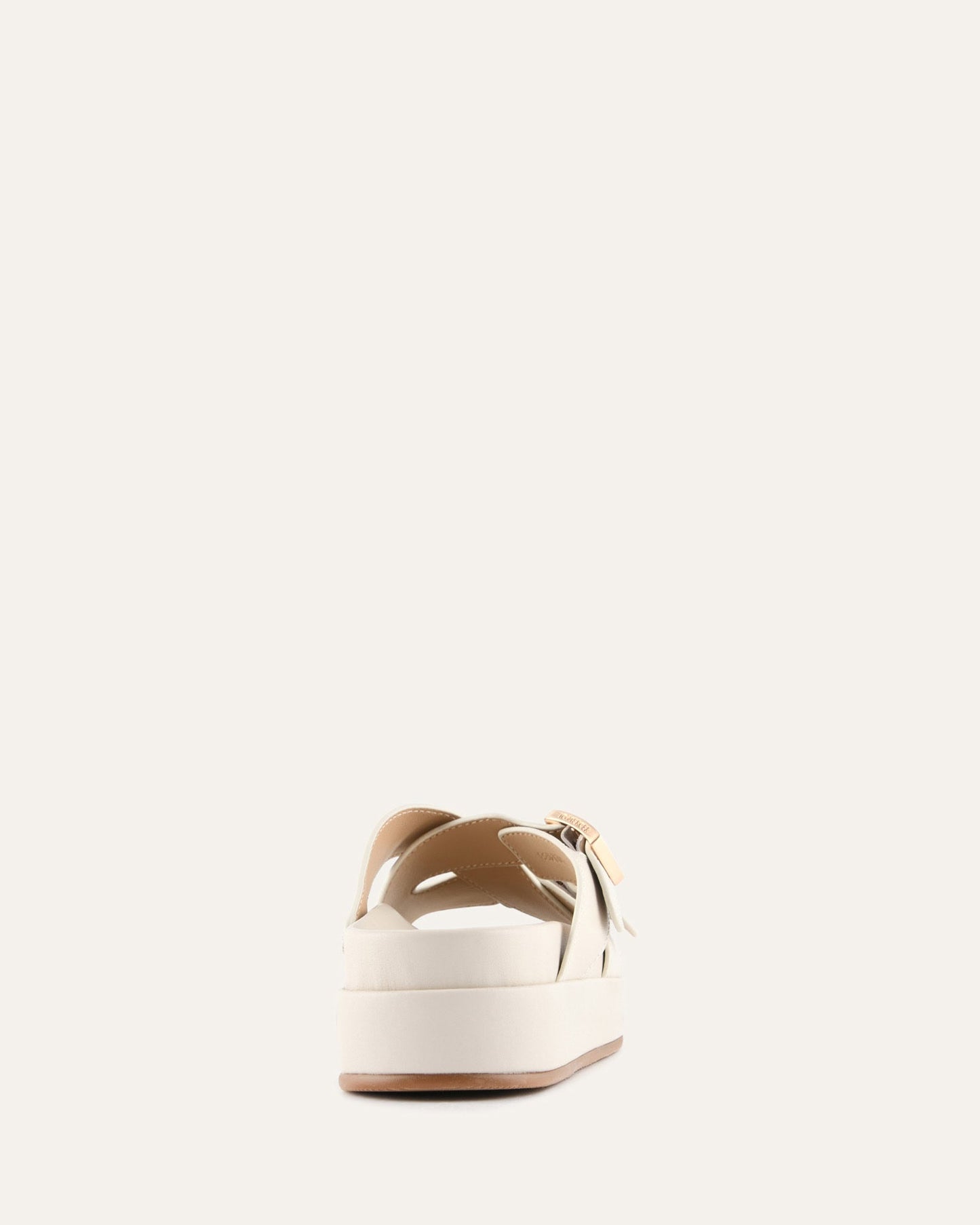 WICCA FLAT SANDALS OFF WHITE LEATHER