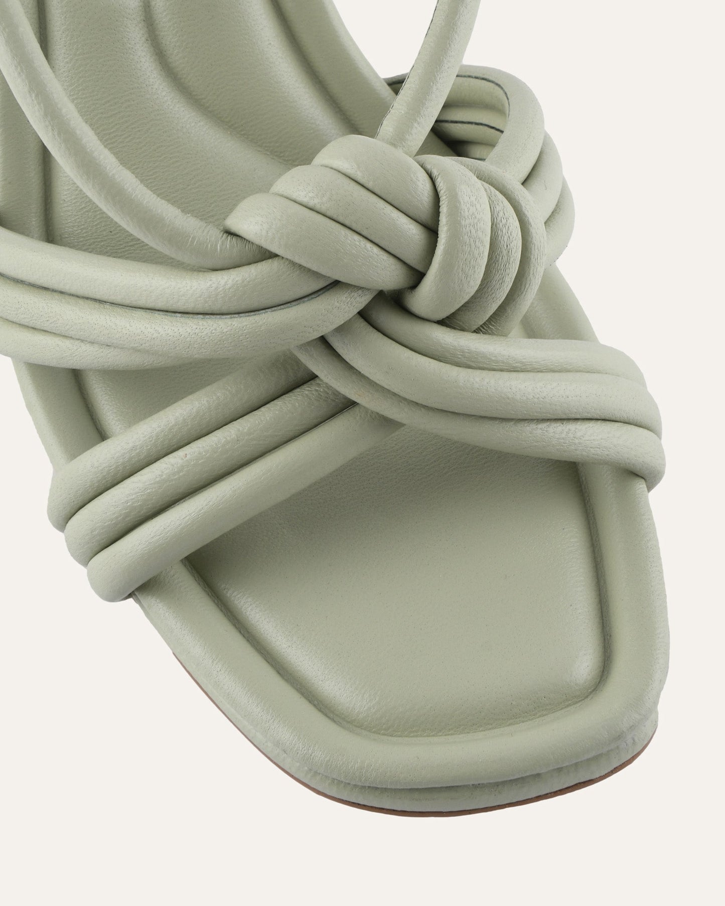 XANTHE HIGH HEEL SANDALS LIGHT SAGE LEATHER