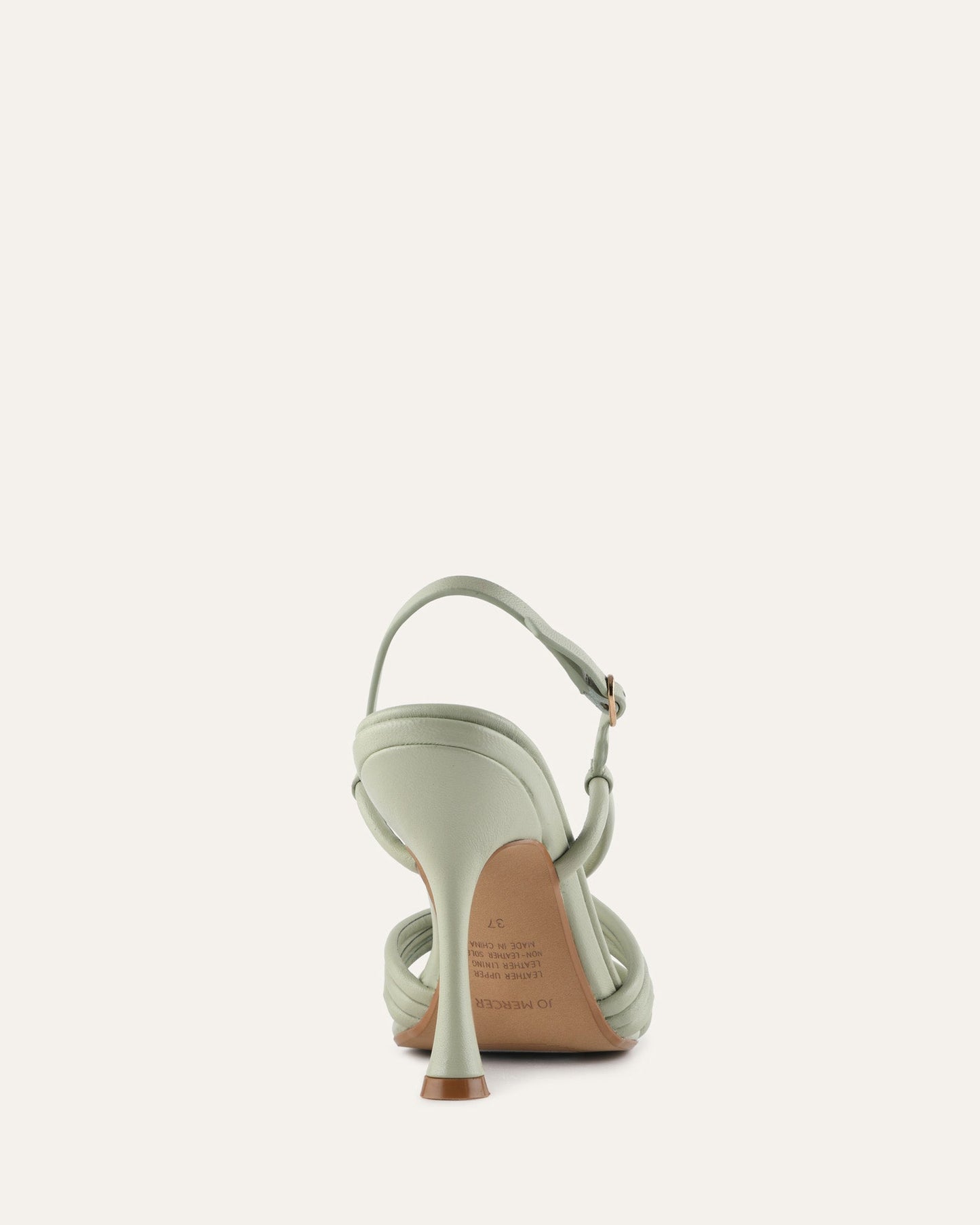 XANTHE HIGH HEEL SANDALS LIGHT SAGE LEATHER