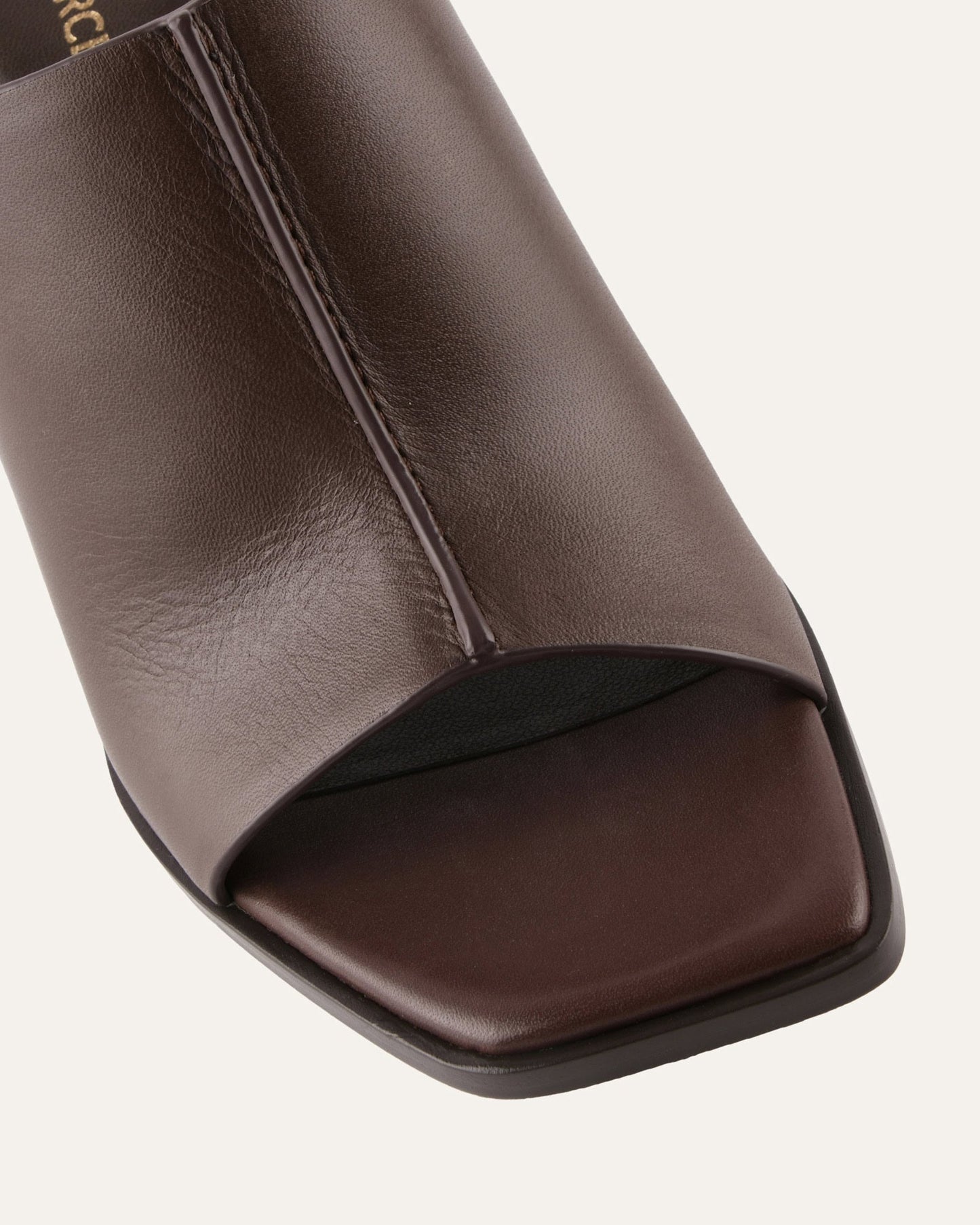ZULU HIGH HEEL SANDALS BITTER CHOC LEATHER