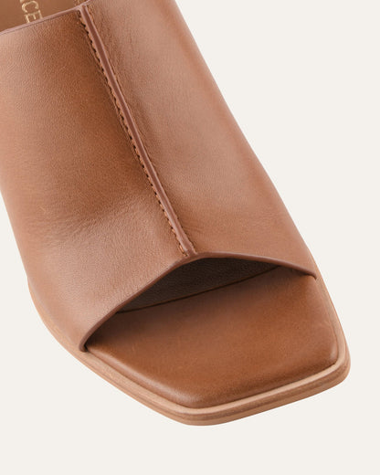 ZULU HIGH HEEL SANDALS TUSCAN TAN LEATHER