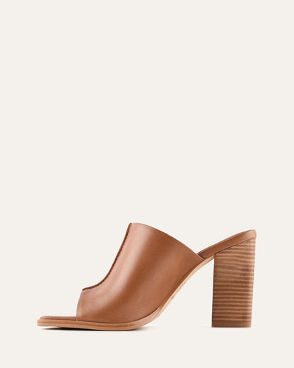 ZULU HIGH HEEL SANDALS TUSCAN TAN LEATHER